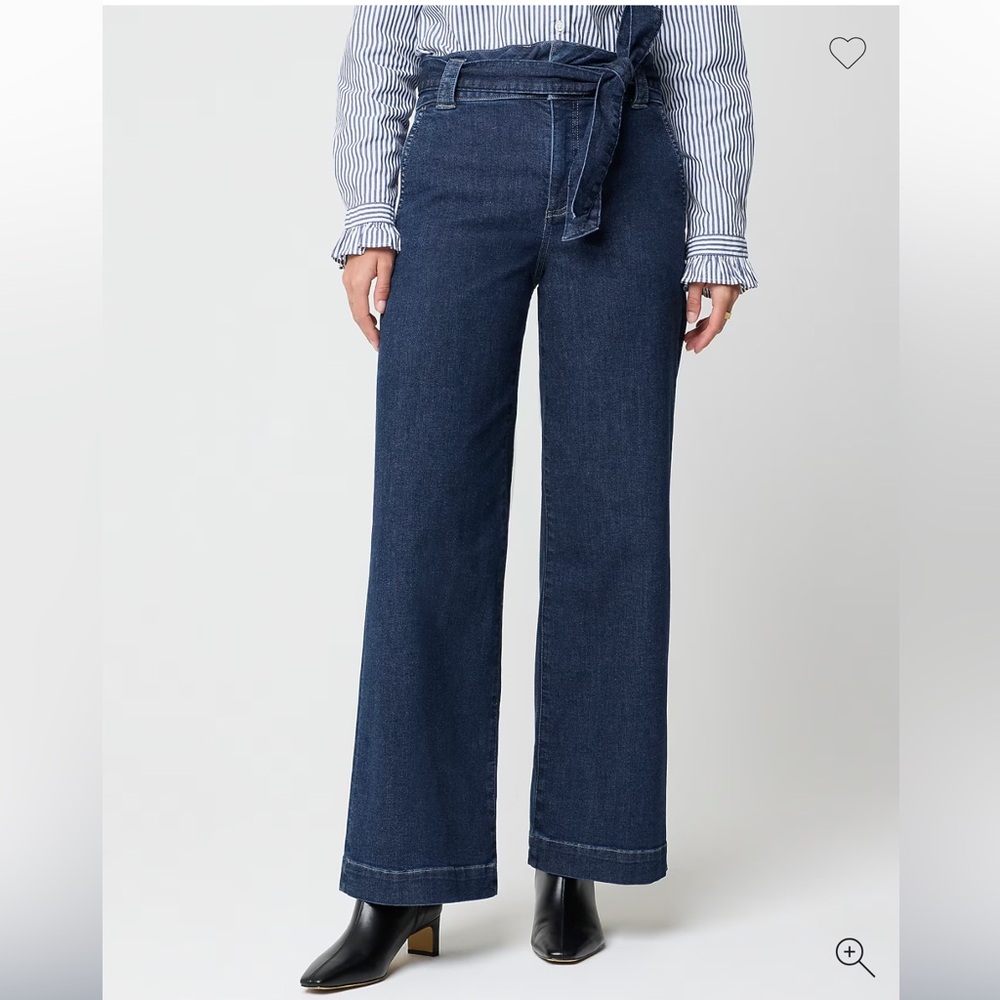 NWT J. Crew Wide-leg paper-bag denim trouser jeans, size 25
